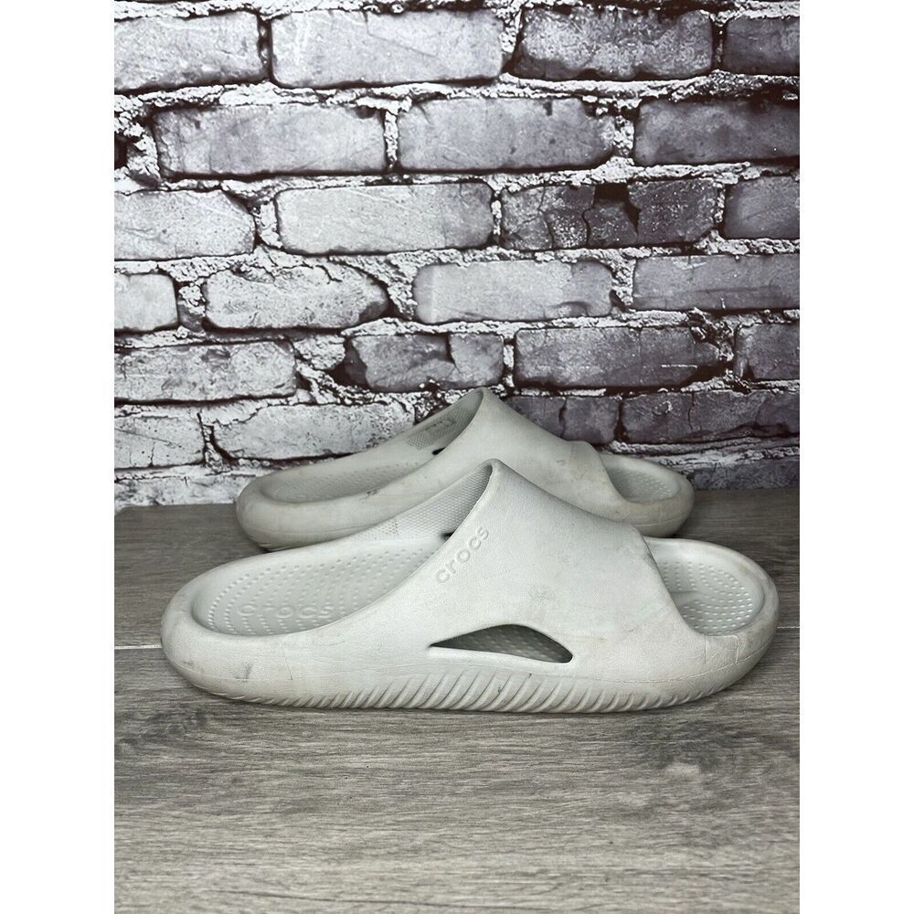 Crocs Mellow Recovery Grey Bone Slides Sandals Sl… - image 3